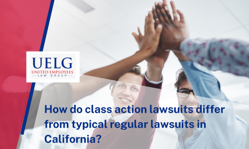 How do class action lawsuits differ from typical regular lawsuits in California?